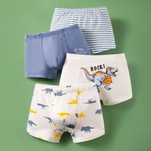 Magic Selection Kids Boys 4pcs Cotton Boxer Briefs - Comfortable & Breathable Cartoon Underwear (1-11 Years)