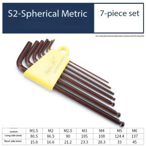 304 Alloy Steel Allen Wrench Set Hex Key Wrenches 6-Sided Hexagon Screwdriver Stainless Steel Hex Key Assortment Kit