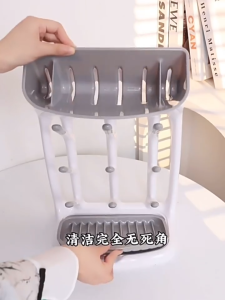 🇸🇬 ReadyStock Vertical Baby Bottle Drying Rack Space‑Saving Sturdy Drainage Holder Organiser Dry Storage Stand for Milk Bottles Pacifiers Nipples Cups and Various Baby Feeding Accessories for Home Kitchen Countertop