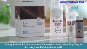 Dầu gội nhuộm tóc phủ bạc tại nhà bền màu và mềm mại tóc (nâu nâu đen đen) - Atomy Bubble & Color 6 - 버블앤 컬러 (1제 30ml/2제 50ml) - Atomy Bubble и цвет