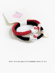 Sanrio Cartoon Woven Hair Ties Couple Set Fashionable Hair Bands for Bun Fresh out Korean Style New Fashion Hair Accessories