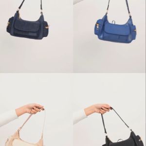 MOON DAE Wonee Shoulder Bag Tas Bahu Wanita Denim Kulit Premium Handbag For Women Tas Korea