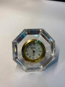 Đồng hồ nam nữ ROSIER  đồng hồ để bàn  chặn giấy đồng hồ thủy tinh đúc dáng viên kim cương