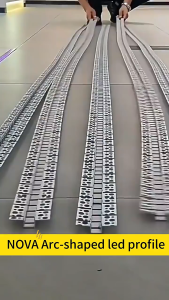 3 meters bendable aluminum channel linear light round curve type embedded lamp strip Flexible aluminum profile