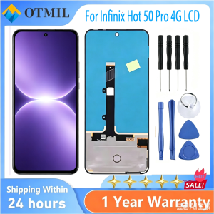 6.78”AMOLED Ori For Infinix Hot 50 Pro 4G LCD Display Screen Touch Digitizer For Infinix X6881 Display With Frame With Tools