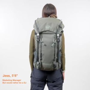 Mystery Ranch Women Bridger 35L เป้เดินป่าน้ำหนักเบา กันน้ำ โครงหลังระบายอากาศได้มากยิ่งขึ้น สายสะพายด้านหน้าเสริมกระเป๋าผ้ายืดสำหรับใส่ถุงน้ำ
