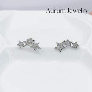 Stars Silver Studs ต่างหูดาว เงินแท้ รุ่น Stars