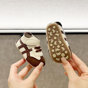 Newborns Baby Sports Shoes Striped Baby Casual Shoes Anti Slip Shoes for Centenarians Boys and Girls Aged 0-18 Months