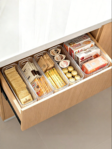 MANJIELI | Clear Acrylic Desktop Organizer Storage Box
