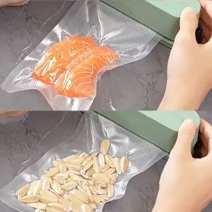 Mini Vacuum Sealer for Food3in1 Cordless Rechargeable Food Sealer for Dry/Moist Food StorageHeat Sealer for Bags Green
