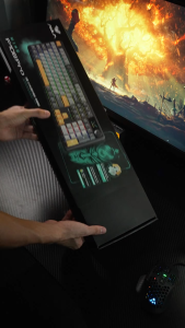 AULA F108PRO Gaming Wireless Mechanical Keyboard Tri Mode Multi-Knob Screen RGB lighting effects Esports Wireless Keyboard with TFT Smart Display