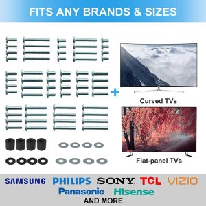 Vesa Screws Led TV Mounting Hardware Kit Universal VESA Wall Mount Screw Washer Spacer Pack (M4 M5 M6 M8) for TV and Monitor Mounting Skru Permasangan Dinding tv 电视机挂壁螺丝包