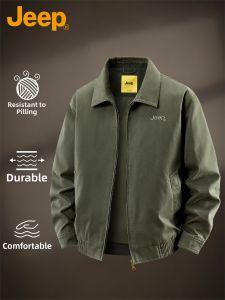 Jeep | Casual Business American Style Mens Middle-aged Dad Spring Autumn Collar Jacket
