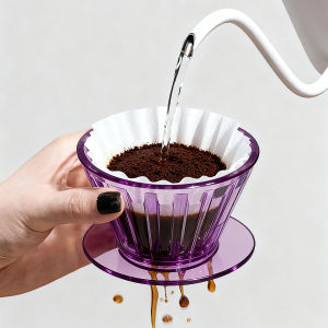 YRP Coffee Dripper B75 Basket Crystal Eye Pour Over Heat-resistant Coffee Filter 1-2Cups Coffee Maker barista tools