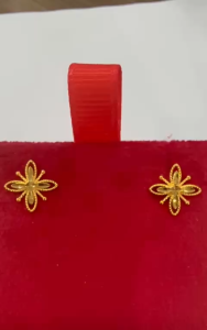 Poh Heng Jewellery 22K Isotoxal Star Earrings in Yellow Gold [Price By Weight]