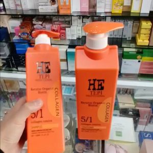 Dầu Gội dầu Xả He Tepi Màu Cam Keratin Organic Giúp Giữ Nếp Tóc Giảm Gàu Rụng Dầu Nấm 1000ml