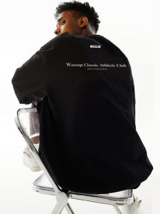 Wassup RST Spring & Fall Slogan Country Trendy Brand Long Sleeve T-shirt American Style Loose All-Matching Pullover Couple Men and Women Ins Style