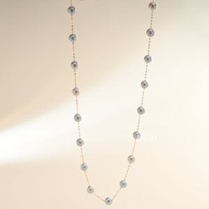 มุกทะเลธรรมชาติจี้สร้อยคอทอง18K สีเหลือง Au750สีน้ำเงินไฟดั้งเดิมแฟชั่นหรูหรา X1033แฟชั่นอเนกประสงค์สำหรับผู้หญิง