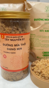 Đường Mía Thô Đường Nâu Sản Xuất Thủ Công Từ Mật Mía Nguyên Chất Mía Xưa Hũ 1kg Tặng Muối Thô