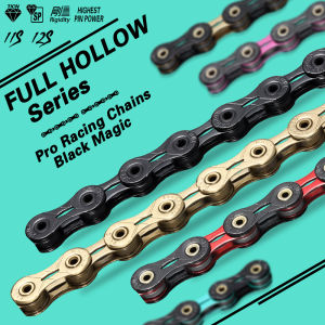 Original SUMC 11s Chain Diamond Like Coating 11 Speed Bicycle SX11SL MTB Ultralight Road Bike Chains Full hollow Chainset Parts