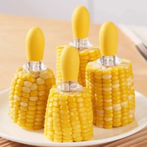Creative Anti-Scalding Corn Steak Fork Kids Eat Corn No Sticky Hands Cute Barbecue Chewing Sweet Potato Fruit Stick