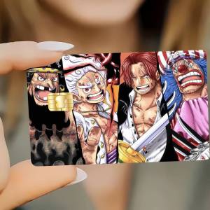 One Piece | Anime O-One P-Piece-ES L-Luffy Cover Credit Card Stickers  Anime Image Print Canvas  Manga Decor HD