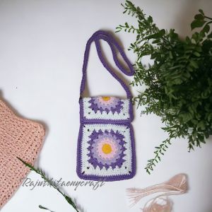 Tas wanita slempang motif grany tutup