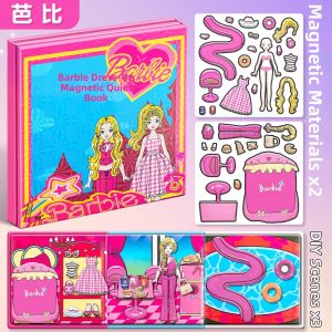 WANXUEXING | Magnetic Quiet Book No Cutting Elsa Princess Dress-up Stickers