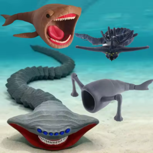 Bandai | 1/4pc 3D Printing Sea Eater Bloop Gran Maja Action Figure Model Toy Doll Christmas Gift Joint-movable Deep Sea Monster Figurines