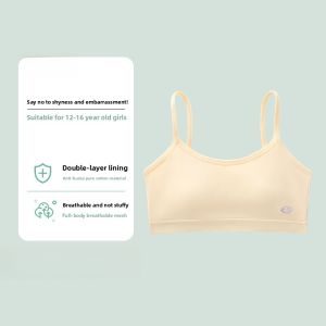 miiow | Pure Cotton Girls Underwear Stage Two Teenage Girls 12 Years Old Vest Bra Second Development Stage Children Primary School Students