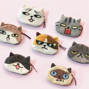 Kawaii Anime Credit Card Holder: A Cute Cartoon Cat Coin Purse & Wallet Storage