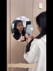 Self-adhesive Soft Cartoon Bath Mirror Sheet Wall-mounted Without Drilling