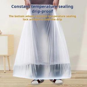 50PCS 80x100cm Thickened PE Garbage Bags Eco Friendly Large Capacity Strong Disposable Transparent for Household Hotel Storage