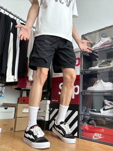Quần Short Công Sở Màu Đen Cho Nam Mùa Hè Quần Short Thể Thao Mỏng Nhanh Khô Quần Short Ngoài Trời Năm Điểm Túi Lớn