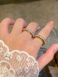 Elegant Titanium Steel Ring Womens Minimalist Design Full Sky Star Ring Fashionable Jewelry Index Finger Ring