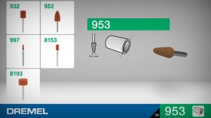 Dremel 953 Aluminum Oxide Grinding Stone 6.4mm - 3pcs/pkt - High Quality Rotary Tool Accessory by Dremel