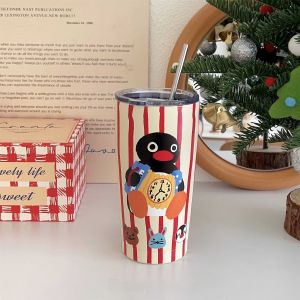 Cốc Giữ Nhiệt Bằng Thép Không Gỉ Dung Tích Lớn Cho Cặp Đôi Cốc Cà Phê Có Thìa Cốc Nước Giữ Nhiệt Thời Gian Dài Chất Liệu 304