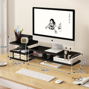 INS Style Acrylic Storage Rack Desktop Laptop Monitor Elevated Rack Dormitory Indoor Storage Rack