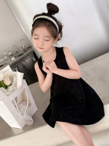 Girl's 2023 Summer Shiny Material Princess Dress