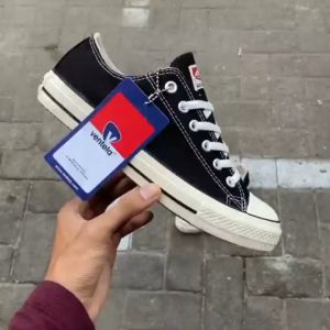 Sepatu Ventela Basic Low Black Natural Basic Low Sepatu Sneaker Pria Wanita Casual