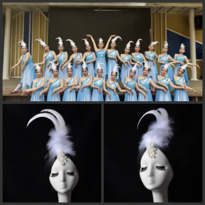 Phụ Kiện Tóc Biểu Diễn Sân Khấu Hình Con Gà Trống Bằng Lông Vũ 3D Cho Trẻ Em Phụ Kiện Tóc Điêu Luyện Trang Trí Đầu Cho Các Buổi Biểu Diễn