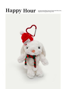 Bunny Stuffed Animal Plush Charm Keychain