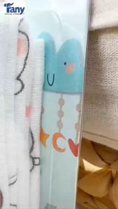 FANY - KHĂN GẠC HỘP BAMBOO IN GẤU 31 X 30 CM KHÁNG KHUẨN