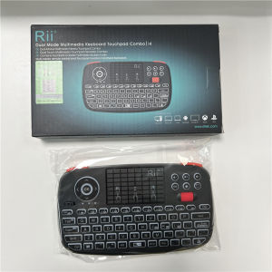 Rii I4 Dual Mode Keyboard Bluetooth+2.4g With TouchpadNew Scroll Wheel DesignWith a Backlit