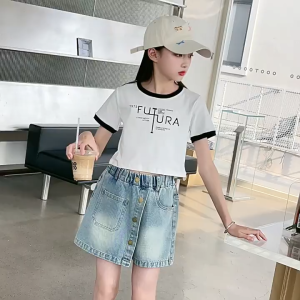 130-160cm ระโปรงเด็กผู้หญิงสั้น กระโปรงเด็กรูปทรง A สั้ กางเกง​กระโปรง กระโปรงเด็กสั้นแฟชั่น เอวยางยืด ระบายอากาศได้สะดวกสบาย 2025 ใหม่