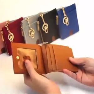 TB BAG #5001 FASHION PU LEATHER SLIM FOLDABLE CARD HOLDER BUSINESS WALLET FOR WOMEN