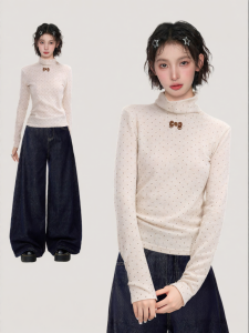 BAIDAIFEI | Warm Thermal Long Sleeve Dotted T-shirt
