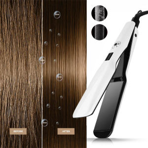 MGOB Professional Wide Plate Hair Iron Straightening F-HS299W Irons Ceramic Tourmaline Ionic Flat Iron Hair Straightener Glider Plug 4 Grades Straightener Straight Hair Splint