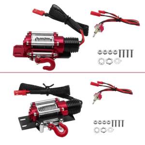 RC Car Metal Steel Wired Automatic Simulated Winch for 1/10 RC Crawler Car Axial SCX10 II III RBX10 D110 D90 TRX4 TRX6