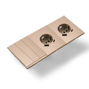 Skin Sensation USB A+C Embedded Wall Socket Integrated Panel Skin Feel Paint Rocker Switch Power Sockets Button Light Switch